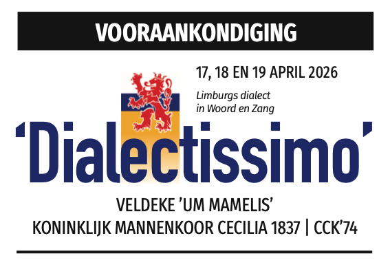 Advertentie Vooraankondiging 2026 Dialectissimo (NL)